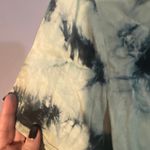 ZARA  Navy Blue Tie Dye The Batik Top Short Sleeve lightweight Blouse Women Sz M Photo 5