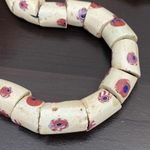 African Venetian Antique Bear Paw Evil Eye Millefiori Glass Trade Beads Necklace Photo 5