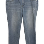 Torrid  Crop Boyfriend Vintage Stretch Jeans Womens Size 14 Light Wash Distressed Photo 0