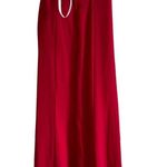 David's Bridal long strapless dress with front ruffle cascade size 4 Photo 2