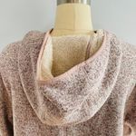 Thread and Supply Sherpa Lined Hooded Pullover Quarter Zip Top- Pink- Size Large Photo 7