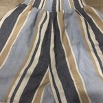 One 5 One  Women's High Waist Striped Shorts - Blue, Brown, Cream Photo 2