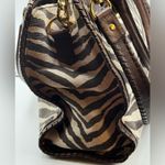 Michael Kors HAMILTON ZEBRA PRINT BROWN IVORY EW LARGE SATCHEL NWT RETAIL $368 Photo 3