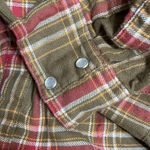 Wrangler Women's  Khaki Green Plaid Pearl Snap Western Shirt Size S Photo 2