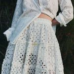 ZARA NWT  Eyelet White Skirt Photo 0