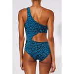 Solid & Striped  Claudia With Ring Graphic Leopard Print Cut Out Blue Black L Photo 1