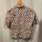 Charter Club Cute vintage 90s creamy royal garden cottagecore  floral button front blouse Photo 8