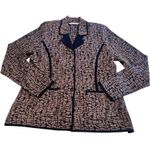 Misook Exclusively  Large Brown Black Button Collared Blazer‎ Jacket Photo 0