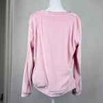 Juicy Couture  Pink Embellished Velour Sleep Wear Crew Neck Long Sleeve Size L Photo 3