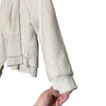 Gap NWT  White Cream Fuzzy Sherpa Hoodie Full Zip Jacket Cozy Fuzzy Sweater‎ XL Photo 3