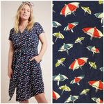 Maeve 💕ANTHROPOLOGIE 💕 Catherine Shirtdress ~ Beach Umbrella Print 14 NWT Photo 5