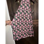 Guy Harvey  Sz Medium Sleeveless Pink Green Floral Coverup Halter Dress‎ EUC Photo 3
