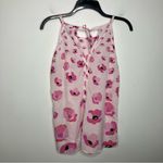 CAbi  floating poppies tie back tank top blouse women size medium business casual Photo 8