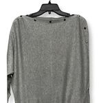 ALLSAINTS Womens Pullover Sweater Gray Heathered Studded Boat Neck Cotton S New Photo 1