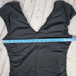 J.Crew  Ruched V-neck‎ top in stretch cotton blend Black M NWT Photo 5