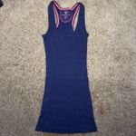 Active Basic Size Small Navy and Pink Y2K Style Long Tank Top Photo 2