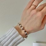 Handmade Freshwater Pearl Purple Bead Bracelet “Rayne” Gold Seed Bead Beachy Boho Photo 1