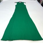 Marina Moscone Dress Womens Green Knit Sheath Maxi Large Photo 2