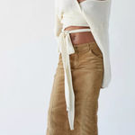 Urban Outfitters Parker Long Stretch Corduroy Fishtail Midi Skirt Brown womens S Photo 0