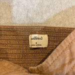 Aritzia Wilfred Sun Ducharme Button Front Dress Women 8 Brown Linen Smocked Back Photo 4