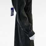 Future Collective X Khalana Barfield Black Denim Puff Sleeve Dress Size 14 Photo 3