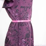 Ronni Nicole vintage plum color floral print short sleeves maxi dress, 8 Purple Photo 11