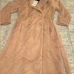 Free People Women’s Cuff It Faux Fur Teddy Long Coat Size L, Dusty Pink, NWT Photo 5