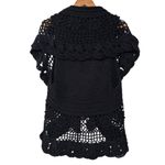 John Fashion Black Wool Blend Crochet Pixie Vest Size L Whimsical Goth Size L Photo 2