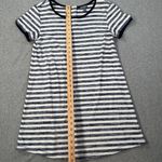Market & Spruce Britta T-Shirt Dress Short Sleeve Petite Medium Blue Stripe Photo 4