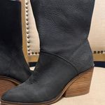 Lucky Brand  Black Suede Heeled Boots, Size 6 Photo 7
