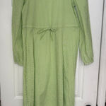 Monki Green And White Gingham Plaid Seersucker Midi Dress Size‎ XS Photo 0