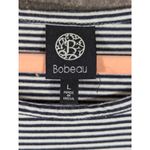 Bobeau Dress Woman's Size Large Striped Blue White Nautical Jersey Knit Tie Photo 3