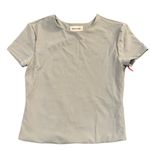 Open Edit Women's Sage Green Short Sleeve Top - Green Halo Photo 1