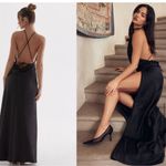 House Of CB NWOT  Zanab Black Thigh Slit Open Back Maxi Dress sz S Photo 3