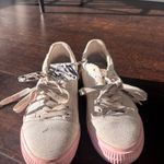 Off-White  White Low-Top Vulcanized Sneakers Pink Canvas Photo 5