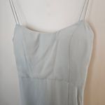 Jenny Yoo  Kiara Dress Light Green Gray Women's Maxi Morning Mist Bridesmaid Tie Photo 3