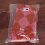 Pink Orange Argyle Knit Tote Bag Photo 3