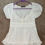 Brandy Melville White Babydoll Top Photo 0