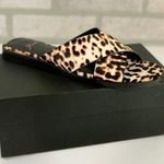 J.Crew  NEW Leopard Calf Hair Cross Strap Sandals Photo 2