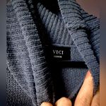 VICI  Turtleneck Sweater Dress Denim Blue Medium Photo 2