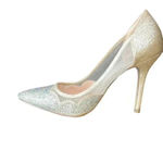 Lauren Lorraine De‎ Blossom  Glitter Mesh Pointed Toe Stiletto Heels Wedding Evening Pumps Photo 1