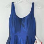 Mac Duggal 12225 Sapphire Front Slit Square Neck Ballgown With Train, Size 6 Photo 3