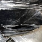 BLACK FAUX LEATHER BACKPACK STYLE BAG Photo 9