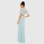 Mac Duggal 9136 Womens Embellished High Neck Butterfly Sleeve Gown 6 Photo 3