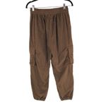 Halara Mid Rise Drawstring Side Pocket Corduroy Casual Cargo Joggers Brown S Photo 3