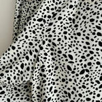 ZARA Dalmatian Print Pleated Wide Leg Cropped Trouser Culottes in White, Med Photo 13