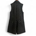 Alexis black Fred Starlight Silk-Blend Tuxedo Romper M Photo 4