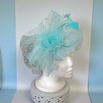 Elegant Turquoise Fascinator Blue Photo 1