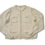 J.Crew NWT Odette Sweater Lady Jacket in Heather Muslin Jewel Button Cardigan XL Photo 0