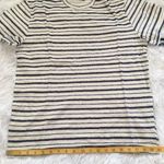 Lucky Brand  Tee Shirt crew neck short sleeves cream blue stripes Size Medium Photo 10